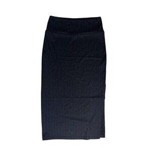 Black Pinstripe Pencil Skirt Mia Joy Size Small Flattering Fall Essential